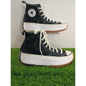 Converse Women's Sz 10.5 Run Star Hike HI Black White Gum High Top Sneakers